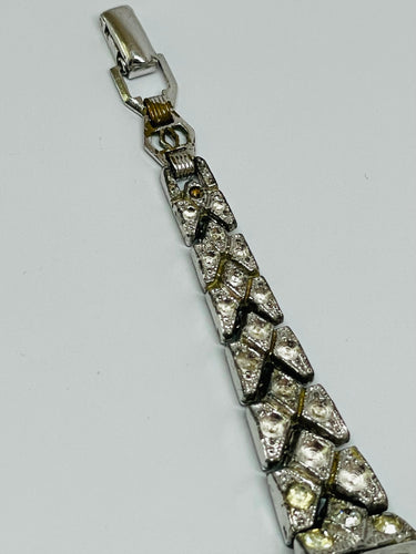 Rhinestone Silver Watch Devil's Details